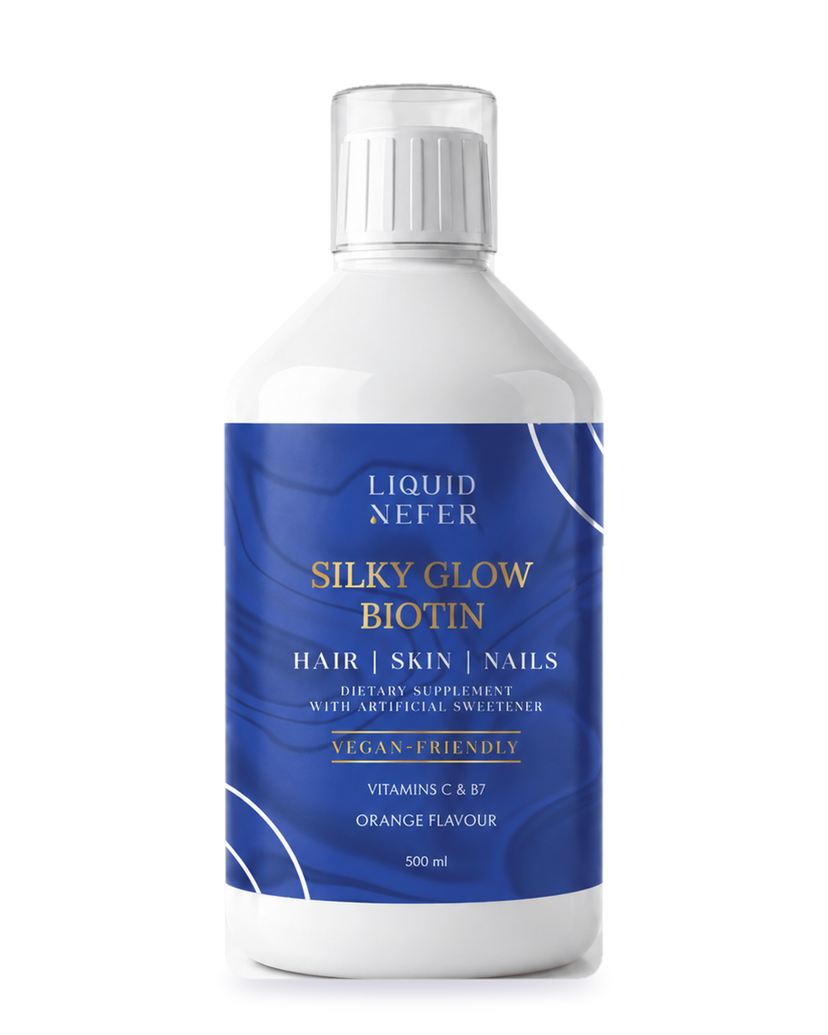 Liquid Nefer Silky Glow Biotin bottle